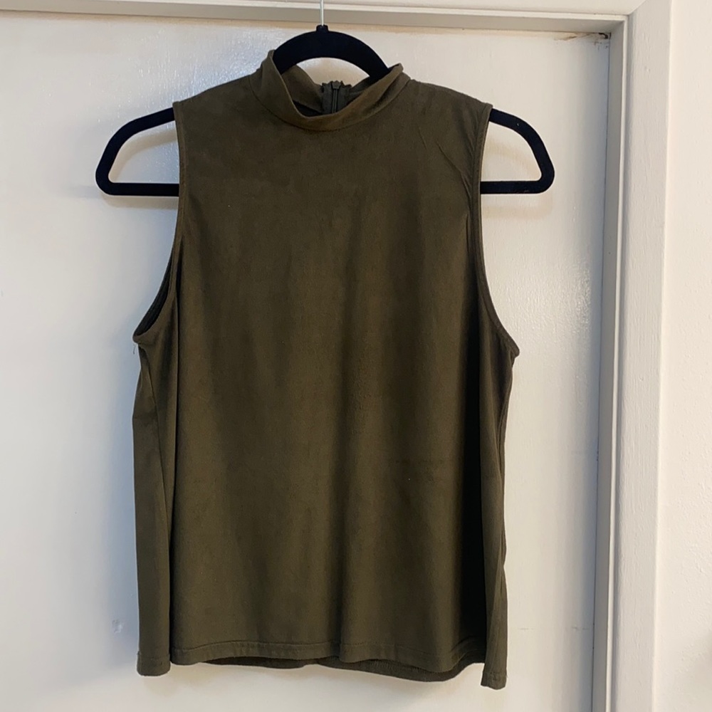 Suede tank - high neck